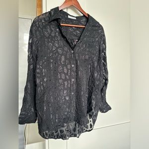 Equipment Daddy sparkle leopard print shirt